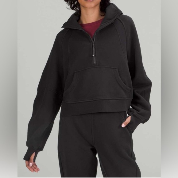 lululemon athletica Tops - NWOT Lululemon Scuba Oversized Funnel Neck Shirt Black